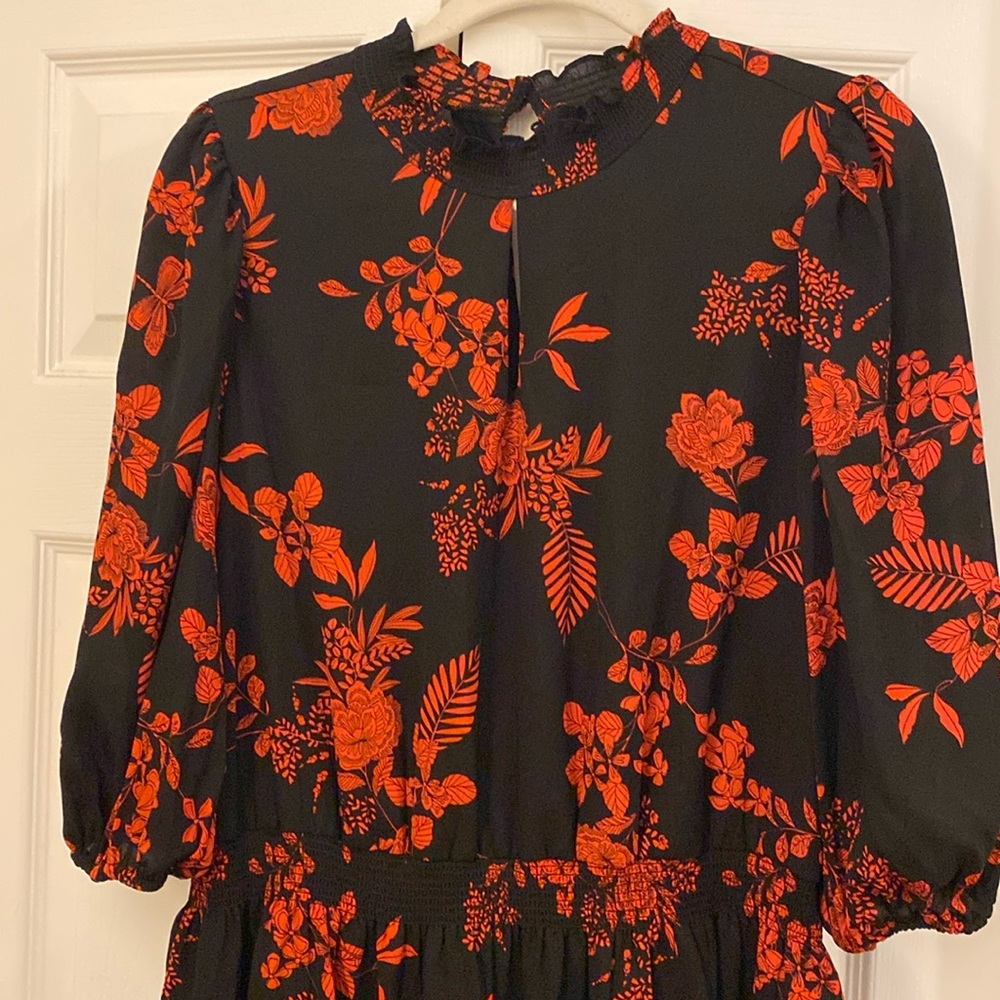 Nanette Nanette Lepore Floral Mock Neck Dress